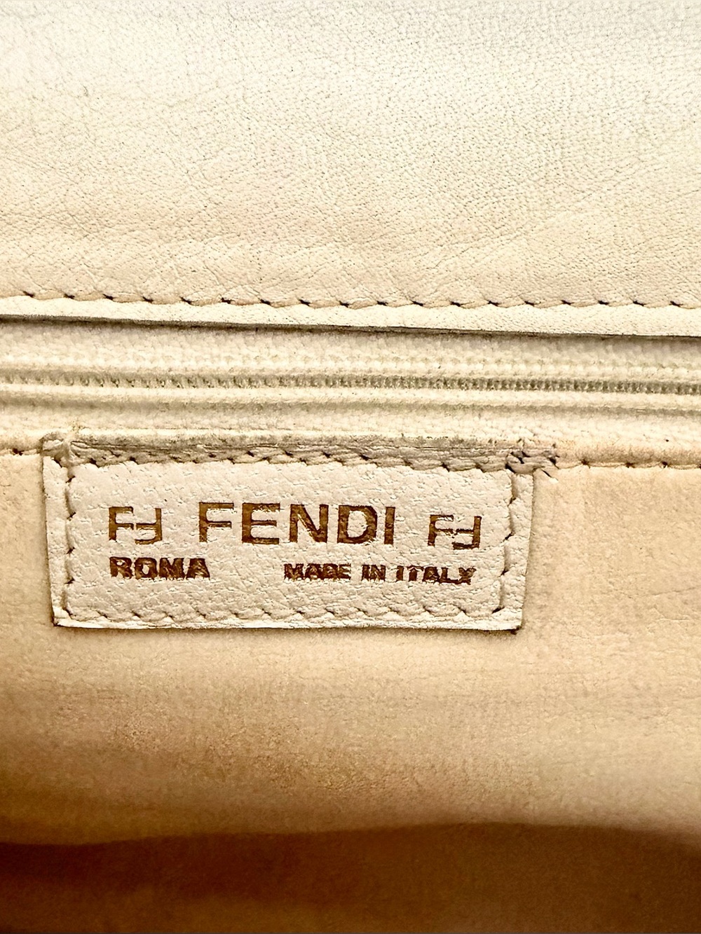 FENDI Chef FF Zucca Leather Ruched Textured Shoulder or Crossbody Bag w Dust-bag - Picture 13 of 16